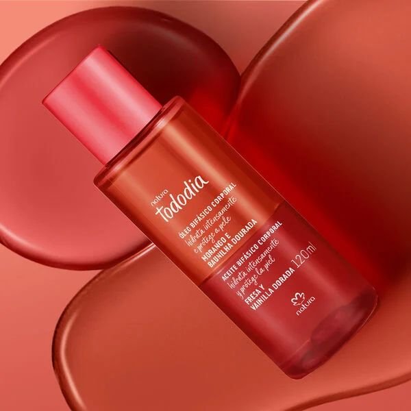 Aceite Corporal Bifásico Tododia Fresa y Vainilla Dorada