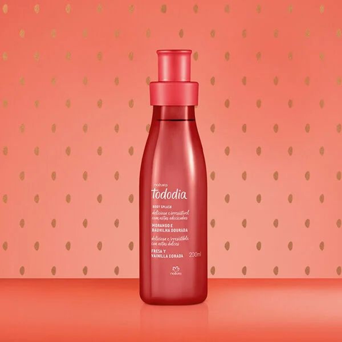 Body Splash Tododia Fresa y Vainilla Dorada 200 ml