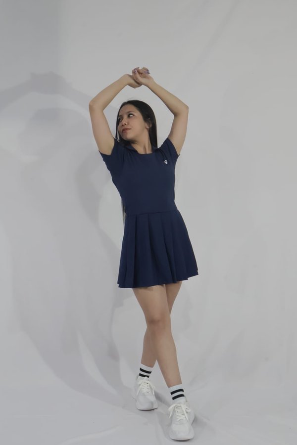 Vestido pádel con falda plisada