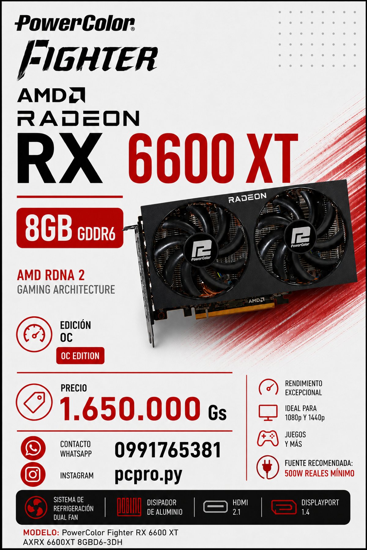 RX 6600 XT PowerColor Fighter OC