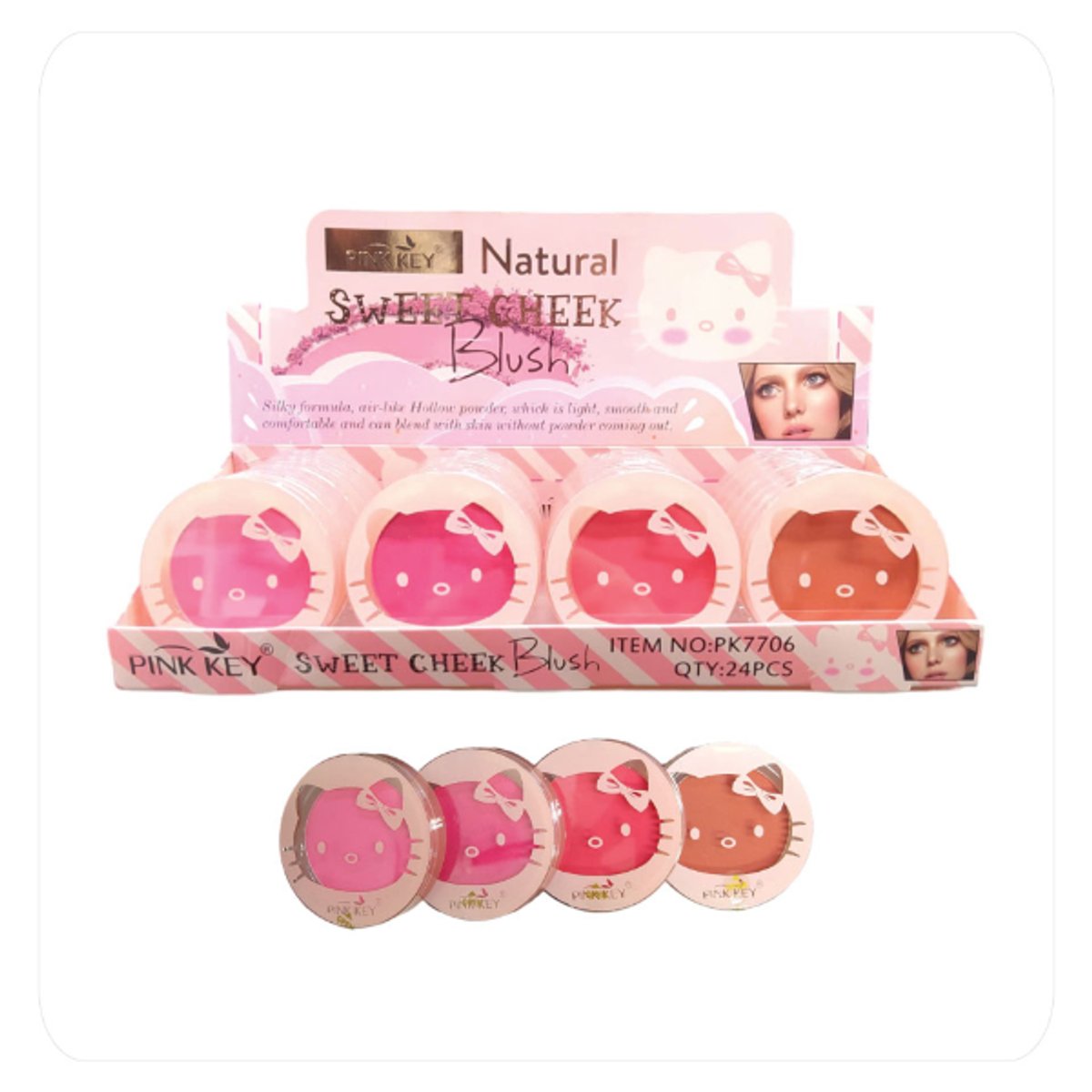 PINK KEY BLUSH HELLO KITTY - 2