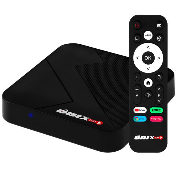 Receptor TV Box Ônix Play / 8K / Ultra HD / 512GB / 128GB / Android TV - Negro