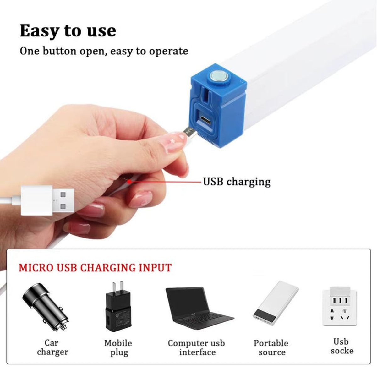 Luz Led Recargable 70 cm / 1.. - 2