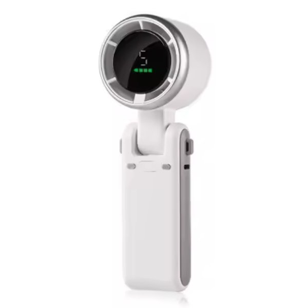  Mini Ventilador Portátil / 5 velocidades / Recargable - Blanco