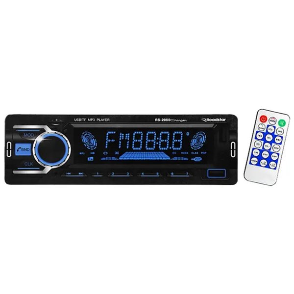 Toca Radio Automotivo Roadstar RS-2950 / 4 de 60W / Bluetooth / USB / MP3 - Preto