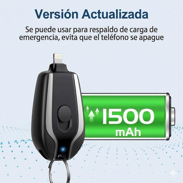 KeyCharge 1500 – Mini Cargador Portátil USB-C / iPhone.