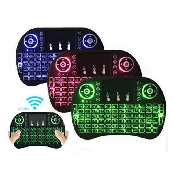 Teclado + ratón aéreo Mini control remoto iluminado para Android Box