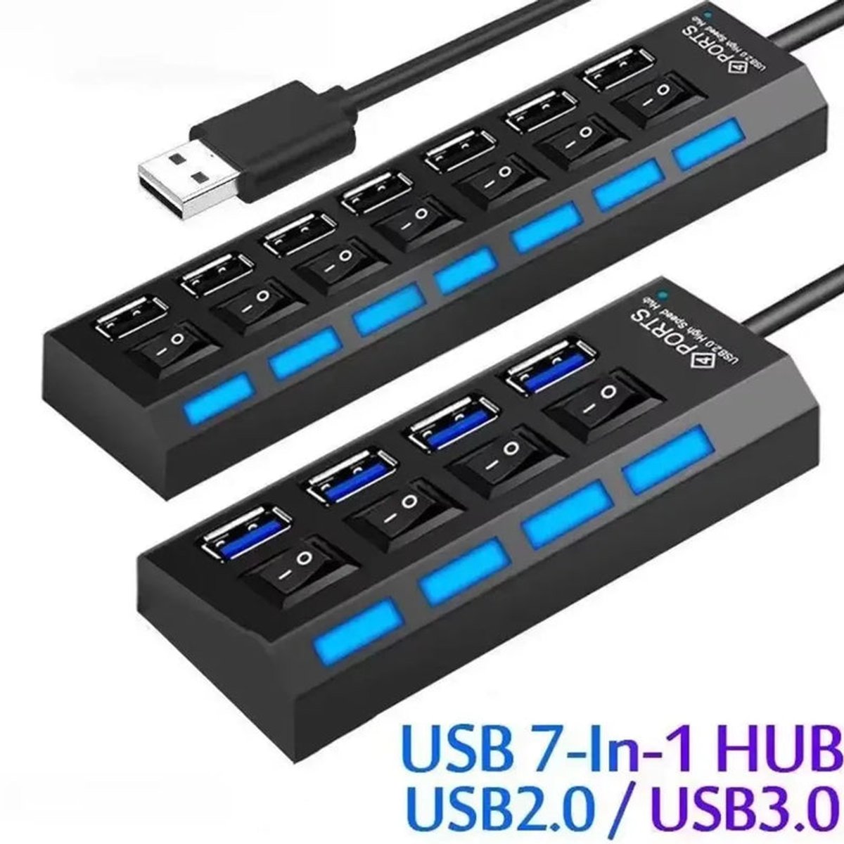 Hub USB 7 Puertos con Interruptores - 2