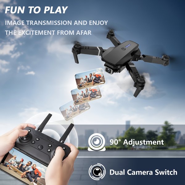 Drone Cuadricóptero E88 Pro con Doble Cámara HD