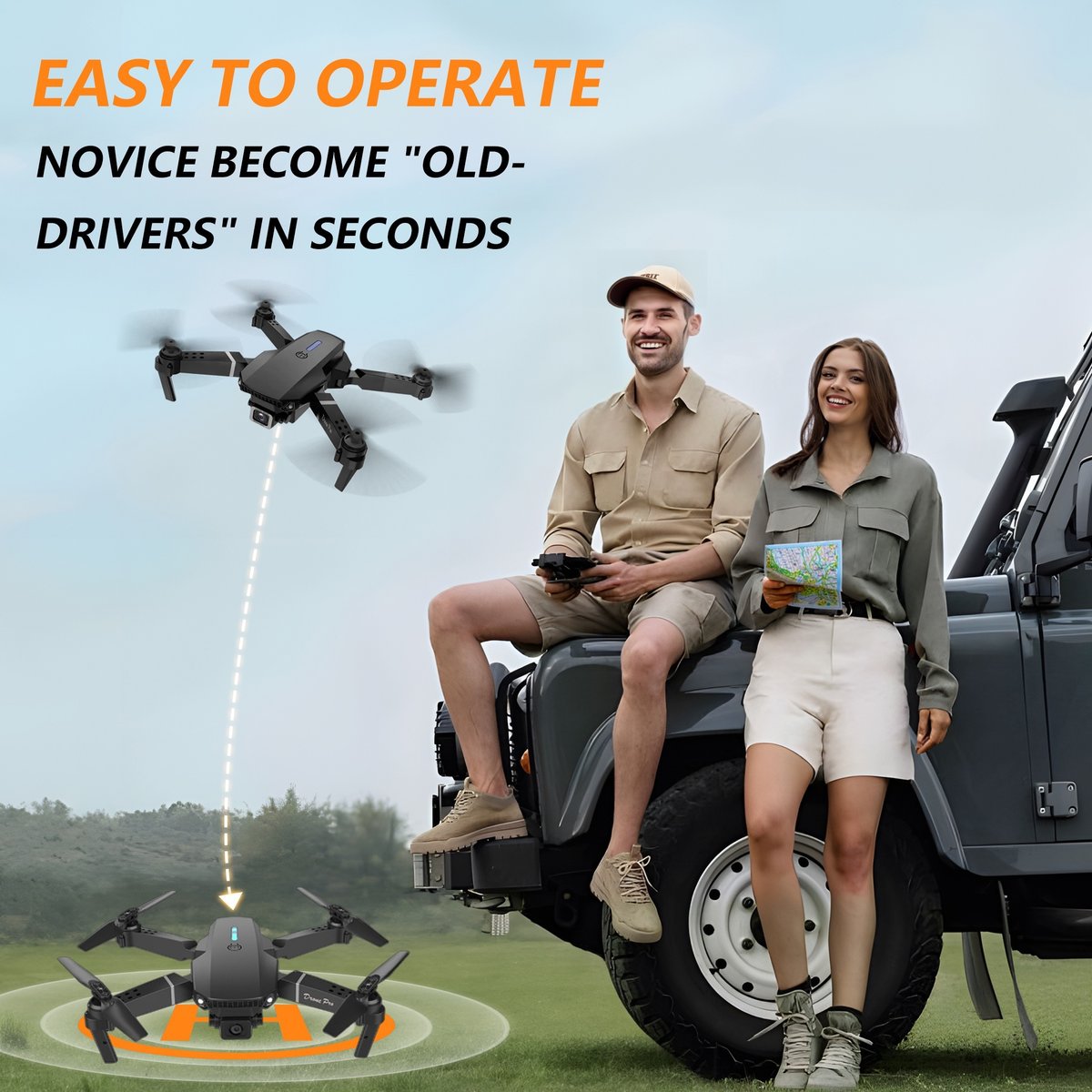 Drone Cuadricóptero E88 Pro con Doble Cámara HD - 2