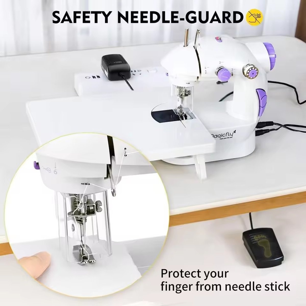 • Mini Máquina de Coser Portátil Confortable SM-202A - 5