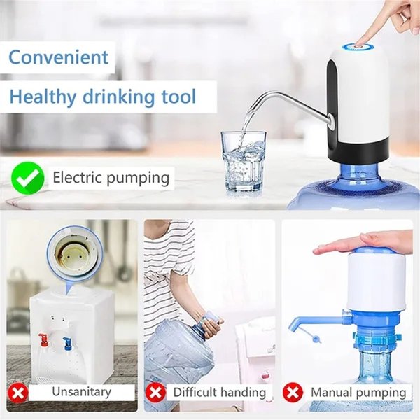 • Dispensador de Agua Automático Eléctrico Recargable