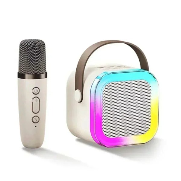 • Mini Parlante Bluetooth con 2 Micrófonos Inalámbricos K9