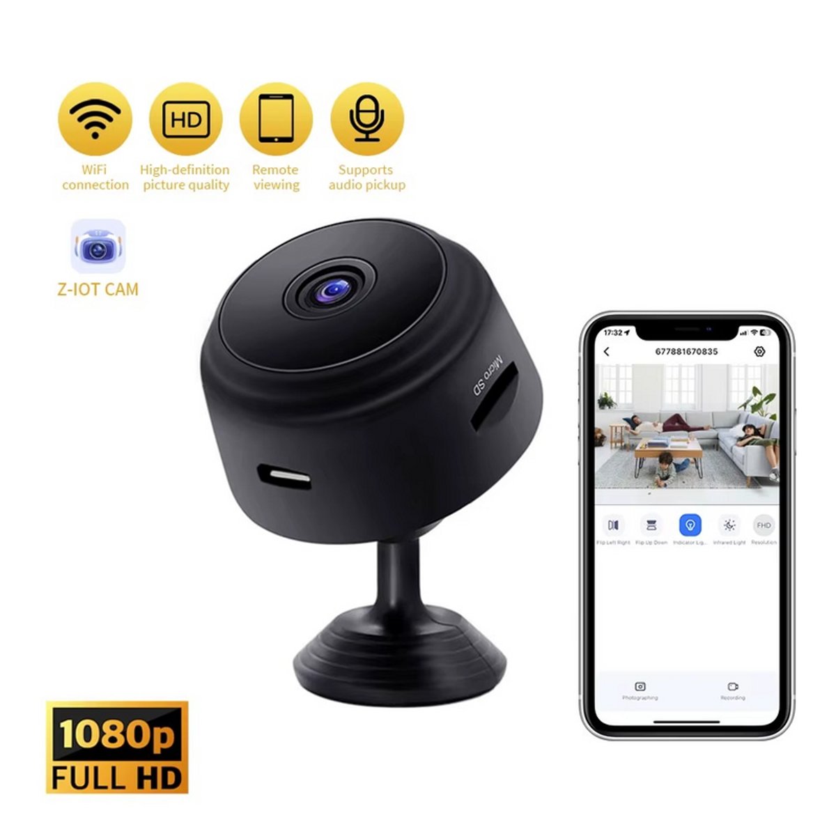 New A9 Mini Camera WiFi Wire.. - 6