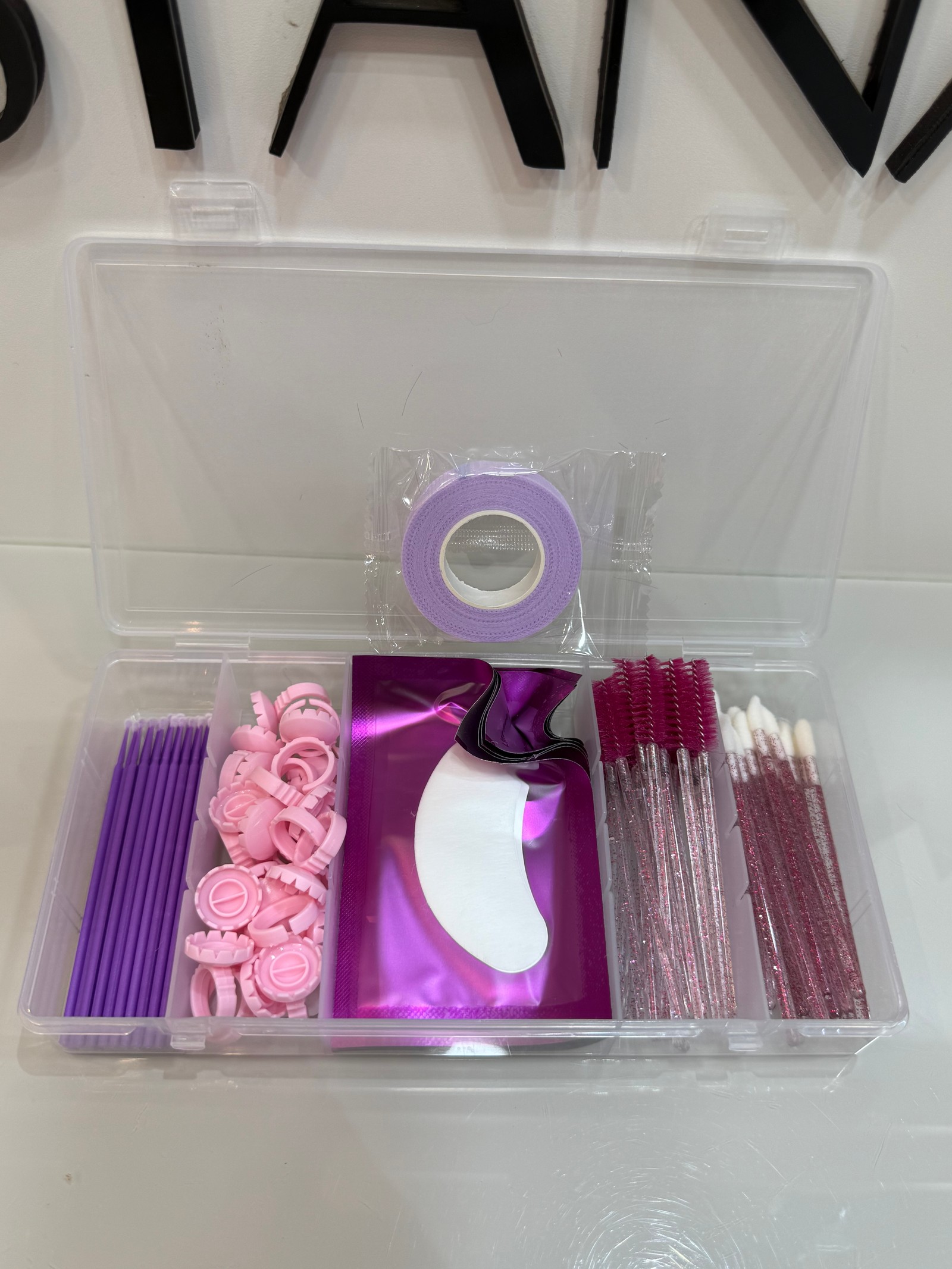 Kit para aplicación de pestañas con estuche organizador - 2