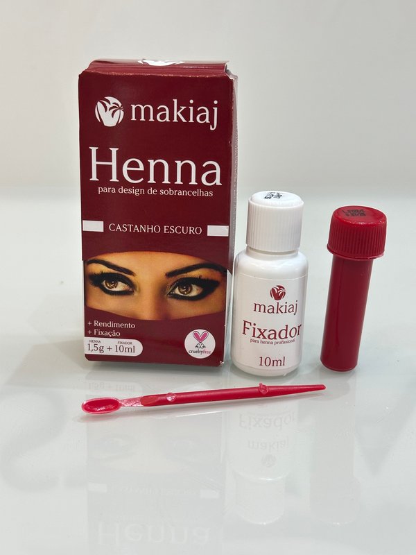 Henna para cejas “Makiaj” color castaño oscuro 