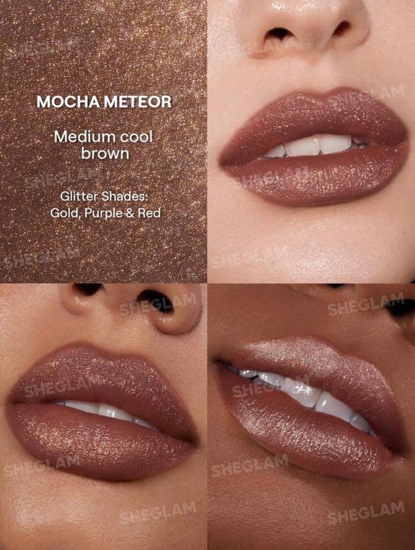 Labial líquido con glitter en el tono “ MOCHA METEOR”