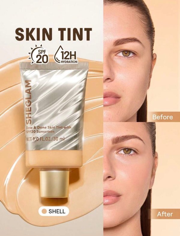 Base con factor de protección UV SPF 20 tono “SHELL”