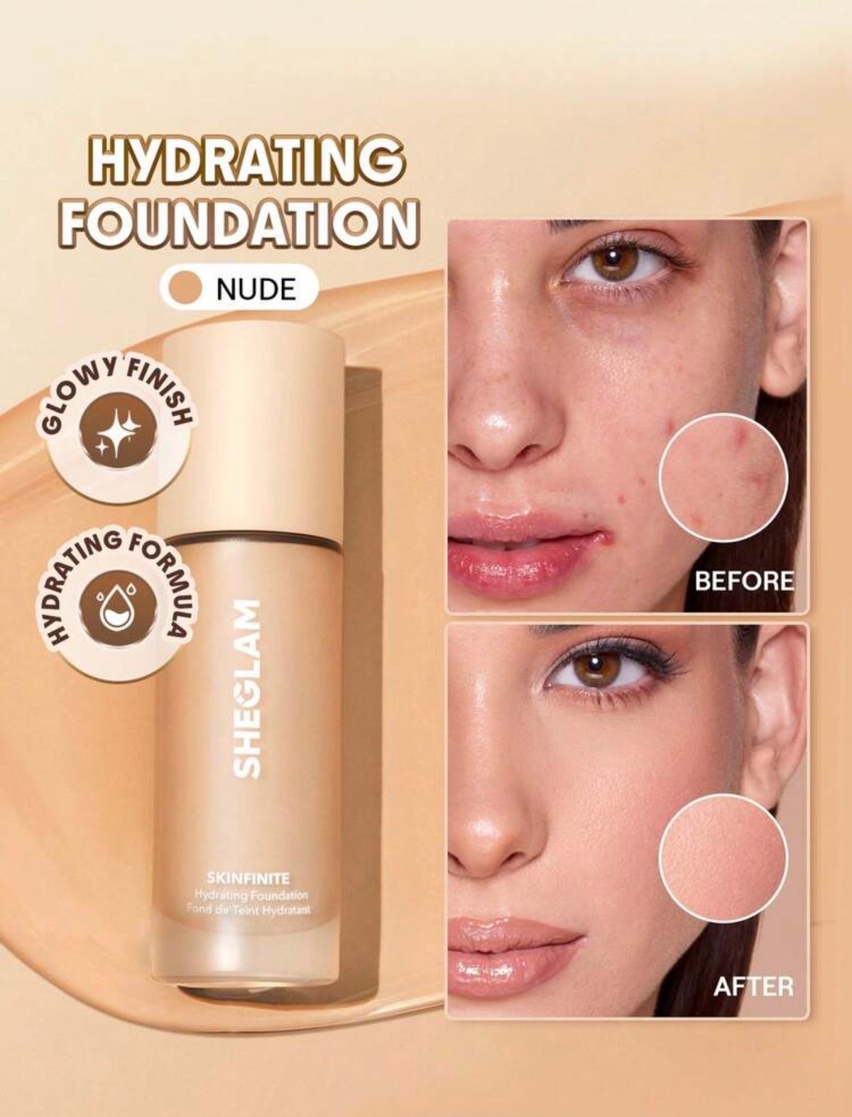 Base hidratante tonalidad “NUDE”