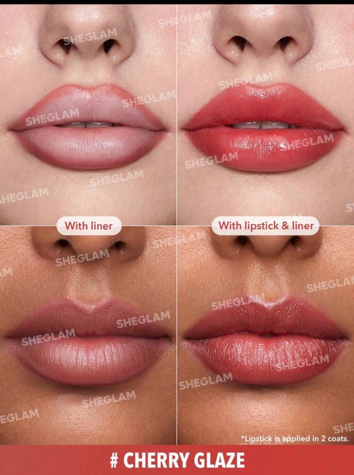Lip combo delineador y labial tonalidad “CHERRY GLAZE - 2