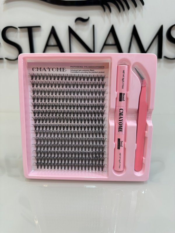 Kit de pestañas efecto extensiones 10D