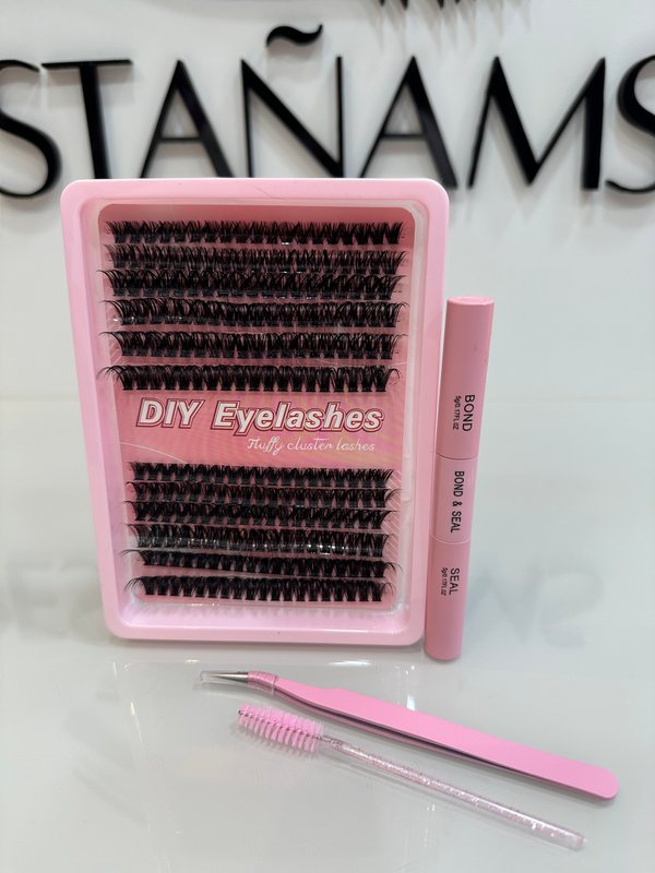 Kit de pestañas efecto extensiones 80D