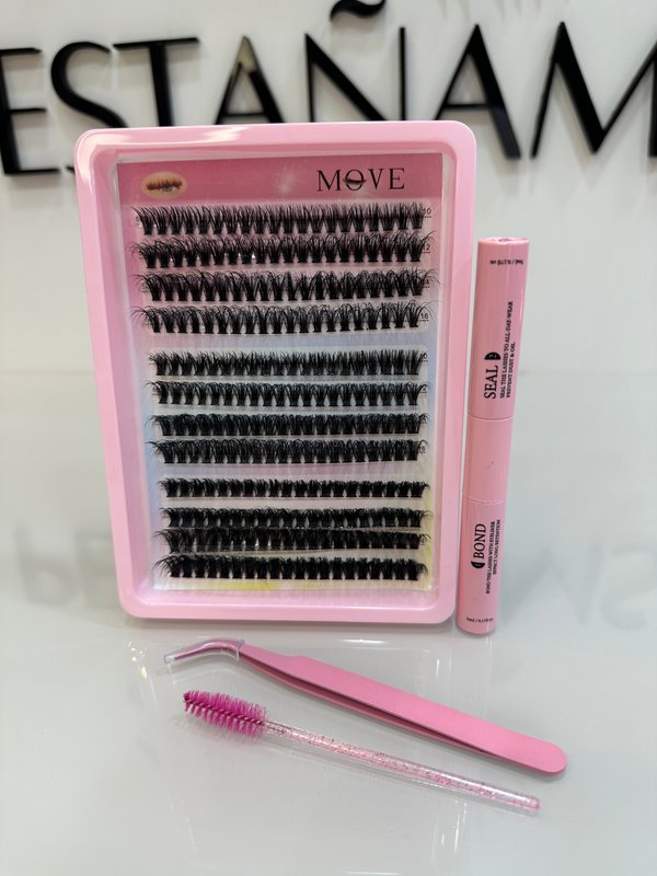 Kit de pestañas efecto extensiones 50D-60D-80D