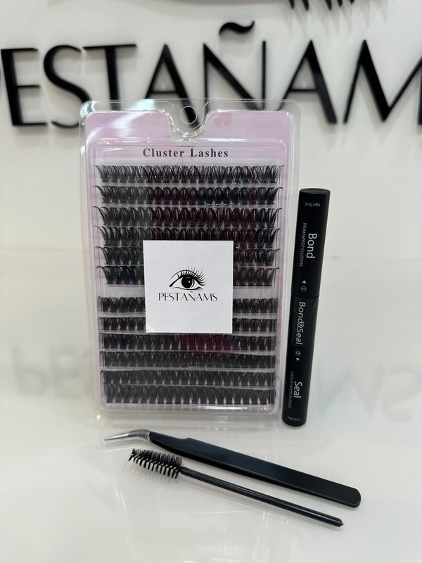 Kit de pestañas efecto extensiones 80D
