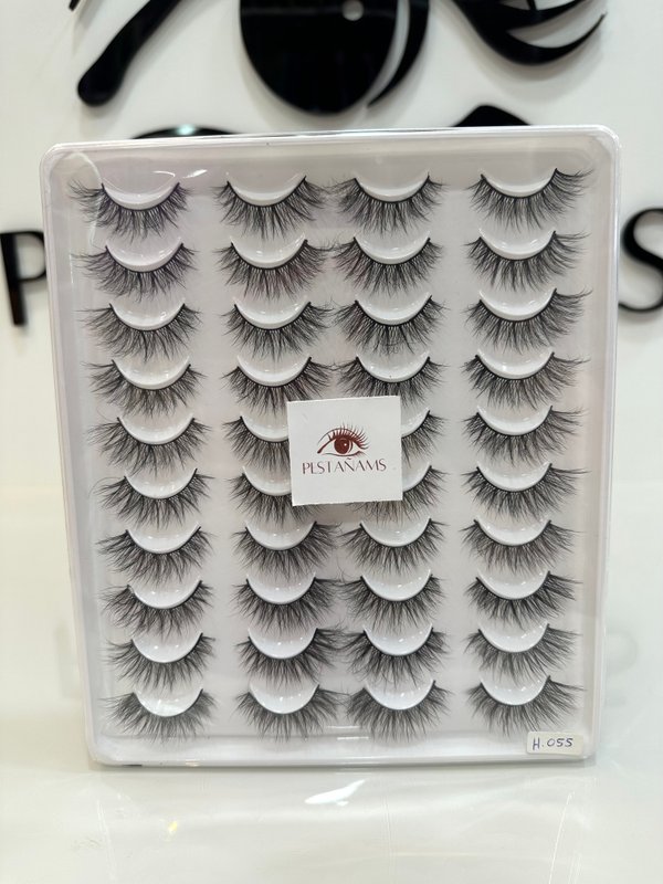 20 pares de pestañas natural M H.055