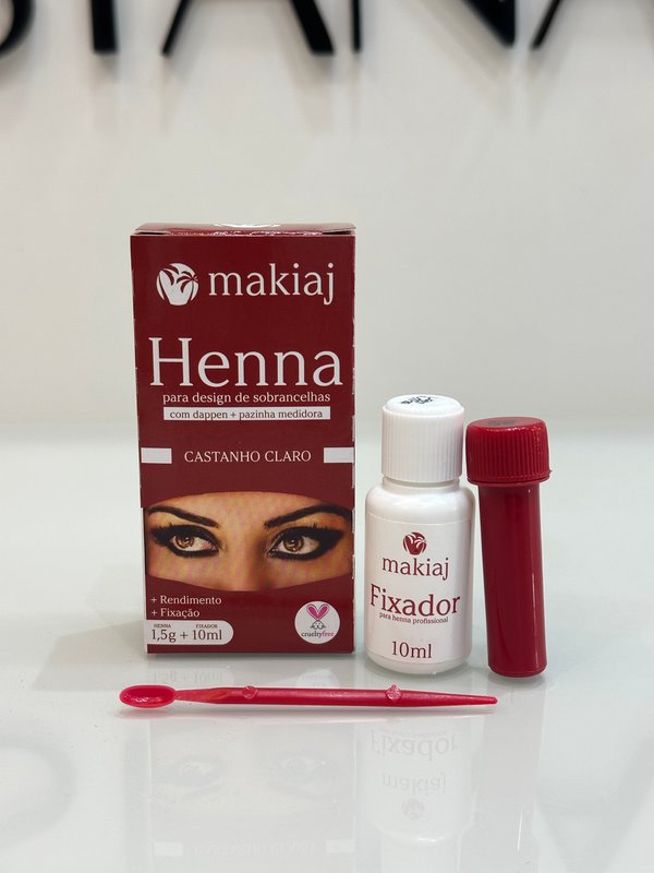 Henna para cejas “Makiaj” color castaño claro 
