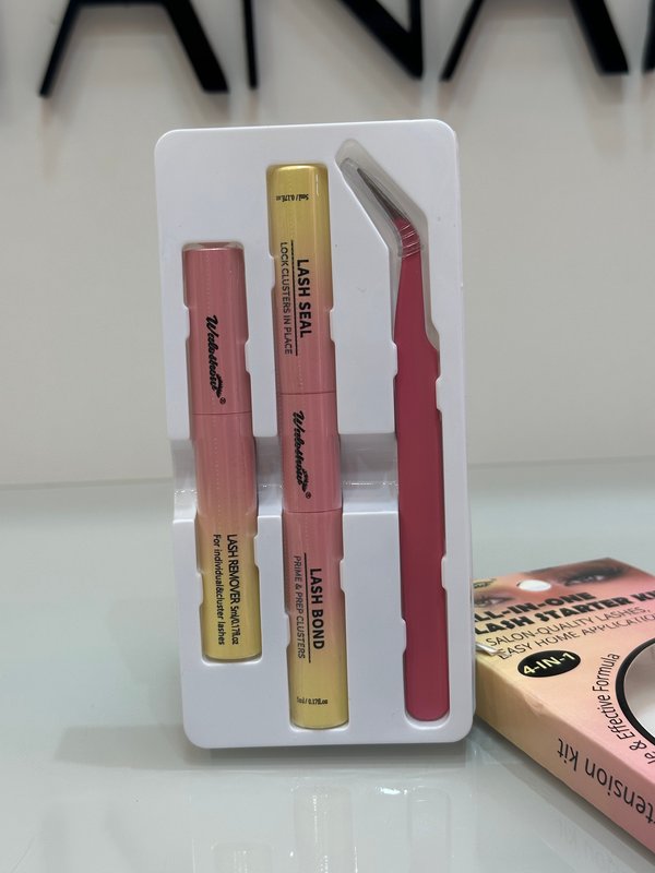 Kit pegamento-sellador+removedor+pinza para la aplicación
