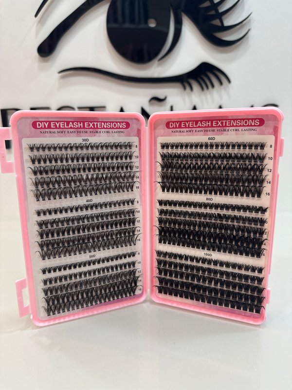 Libro efecto extensiones 570 piezas 30D-40D-50D-60D-80D-10D mix 8-16mm 03