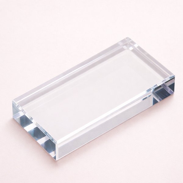 Soporte de Pegamento de Vidrio Rectangular sin marcas