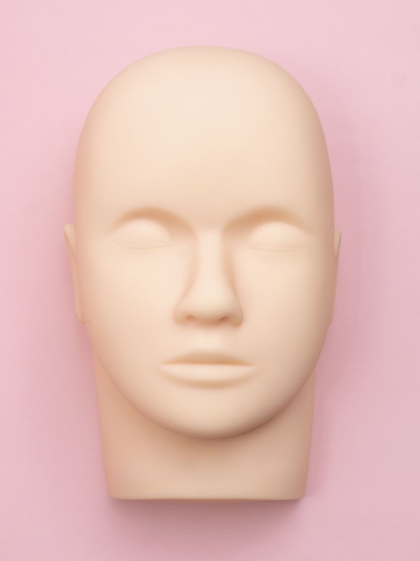 Cabeza de Maniquí para Práctica de Pestañas Simple
