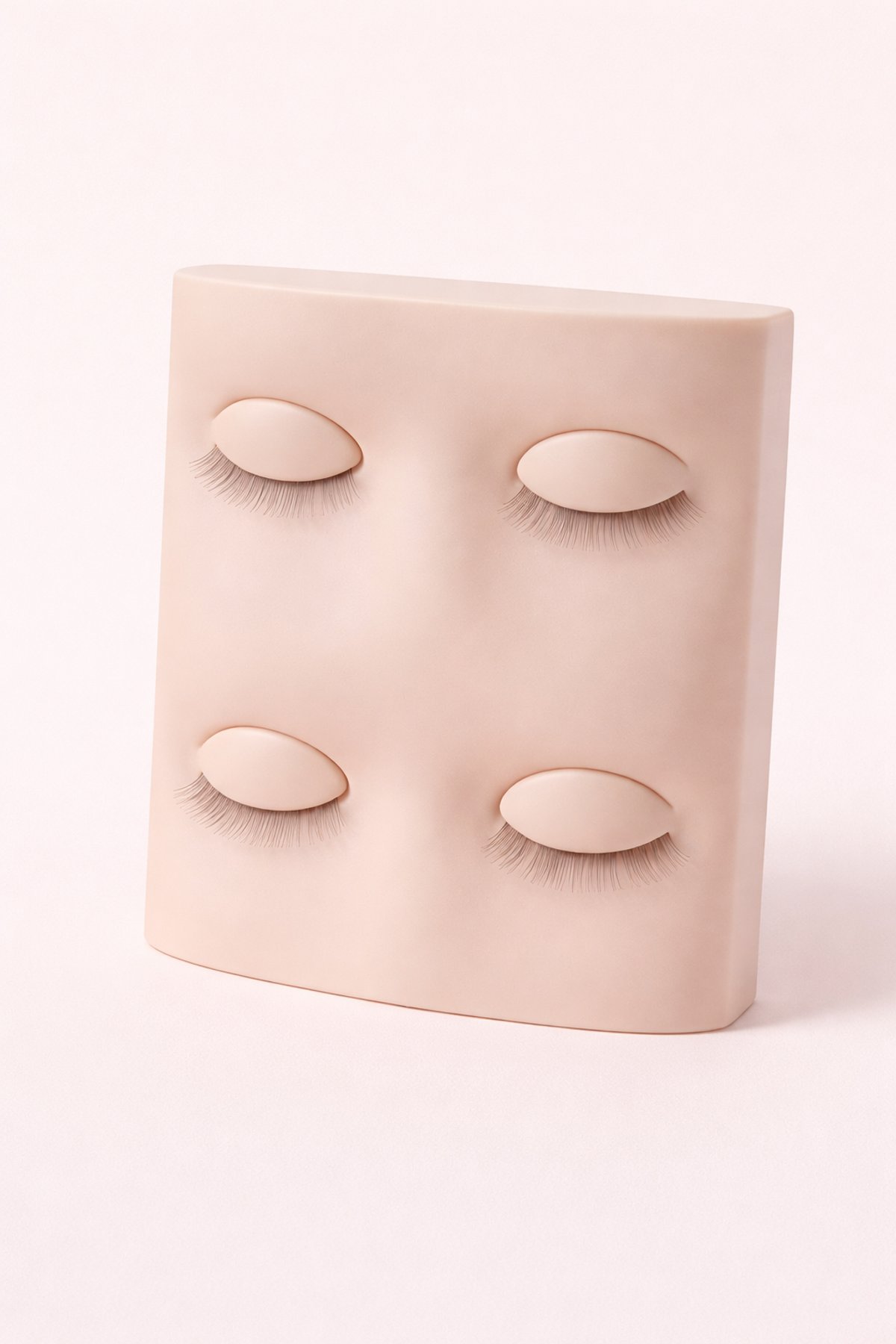Piel de Práctica con 2 Pares de Ojos para Extensiones o Pestañas Postisas