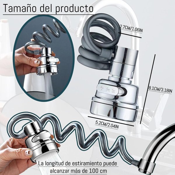 Adaptador Universal Extensible de Canilla 3 en 1 [ENVÍO GRATIS]