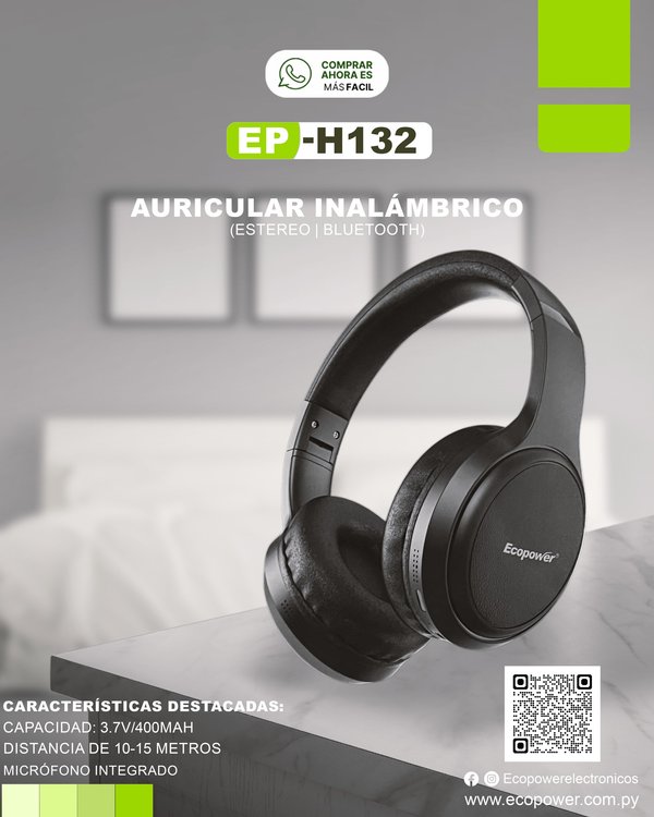 Auricular Inalambrico Ecopower EP H132