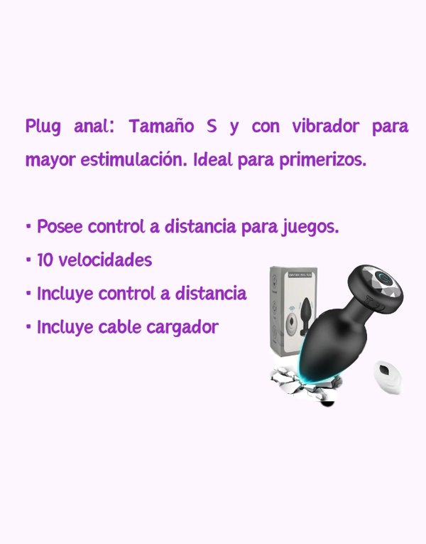 Plug @n Con Vibrador Y Control SKU: Plug @n@l con vibrador y control