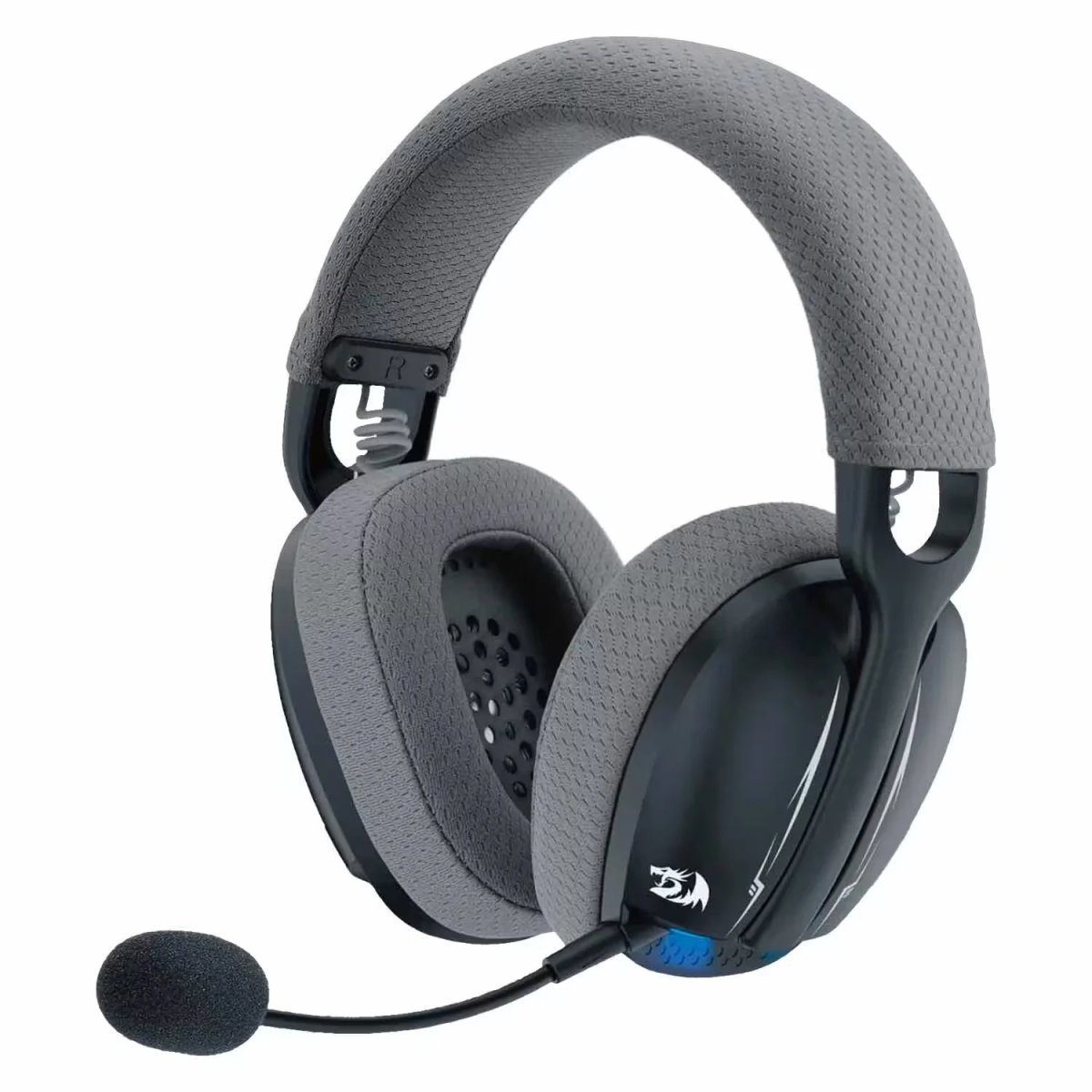AURICULAR Redragon Skuld Pro H878BG LED Wireless - Negro Gris - 2