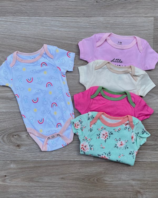 Set x5 bodys de algodón 