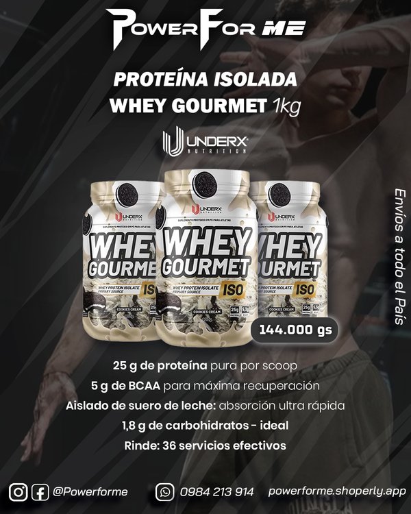 Proteína Isolada. Whey Gourmet. 1kg