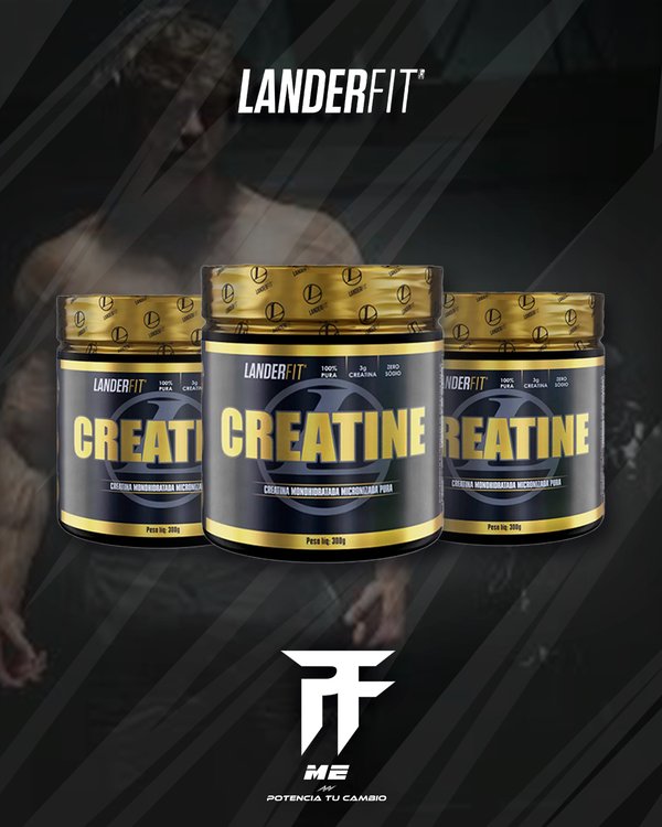 Creatina Monohidratada Micronizada Pura. LanderFit. 300g
