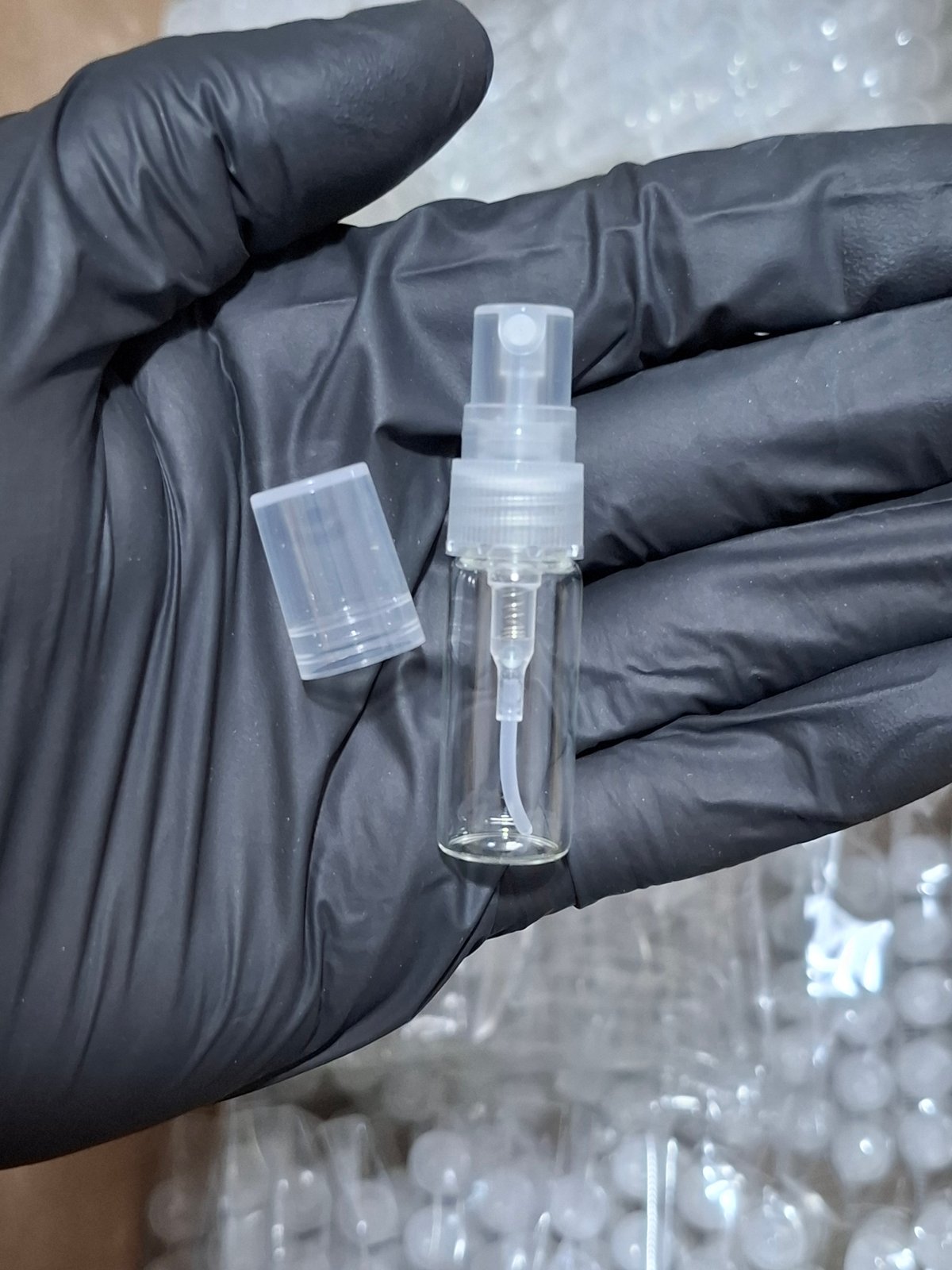 Atomizador de Vidrio Tapa Transparente de 3ml. - 2