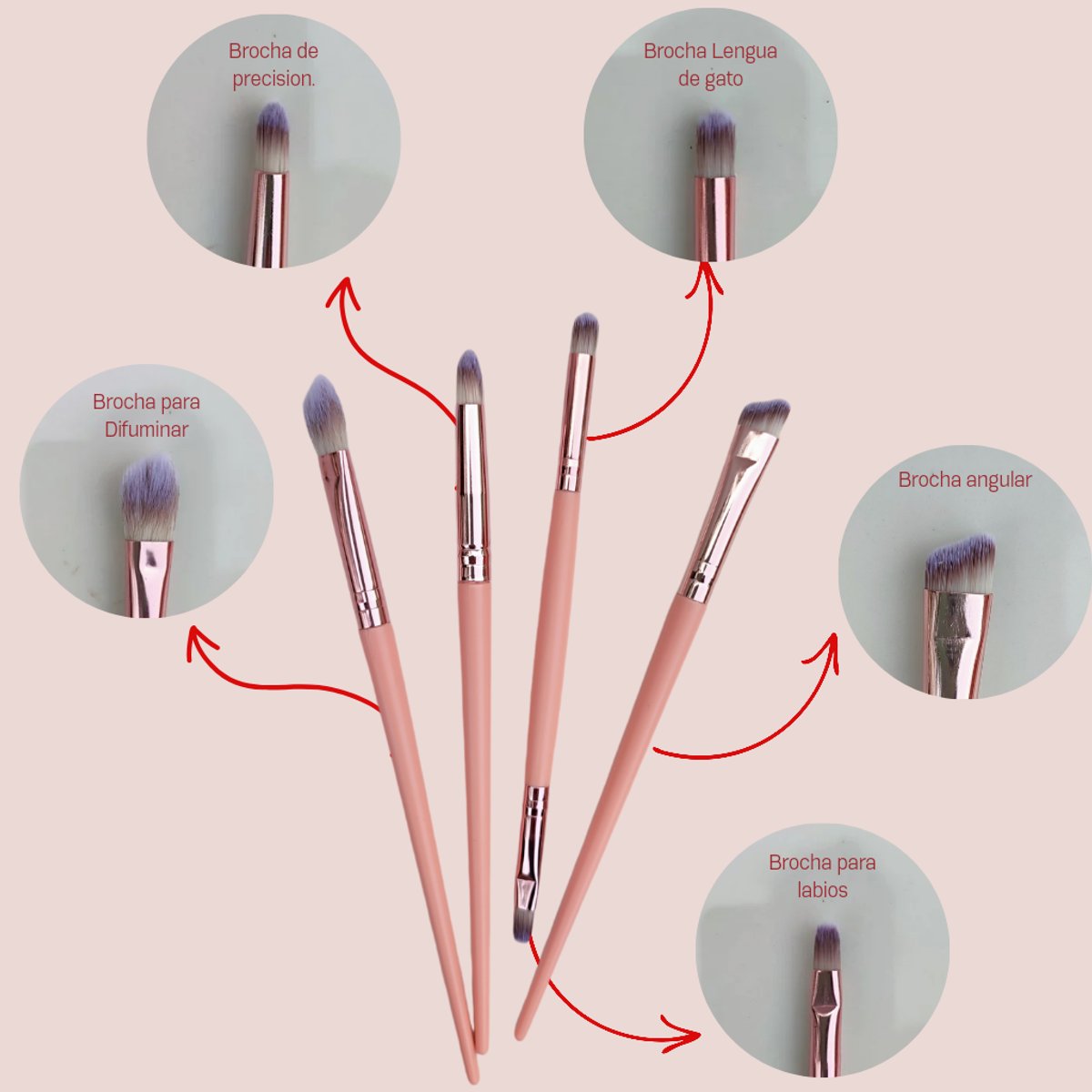 Set de brochas para ojos - 2