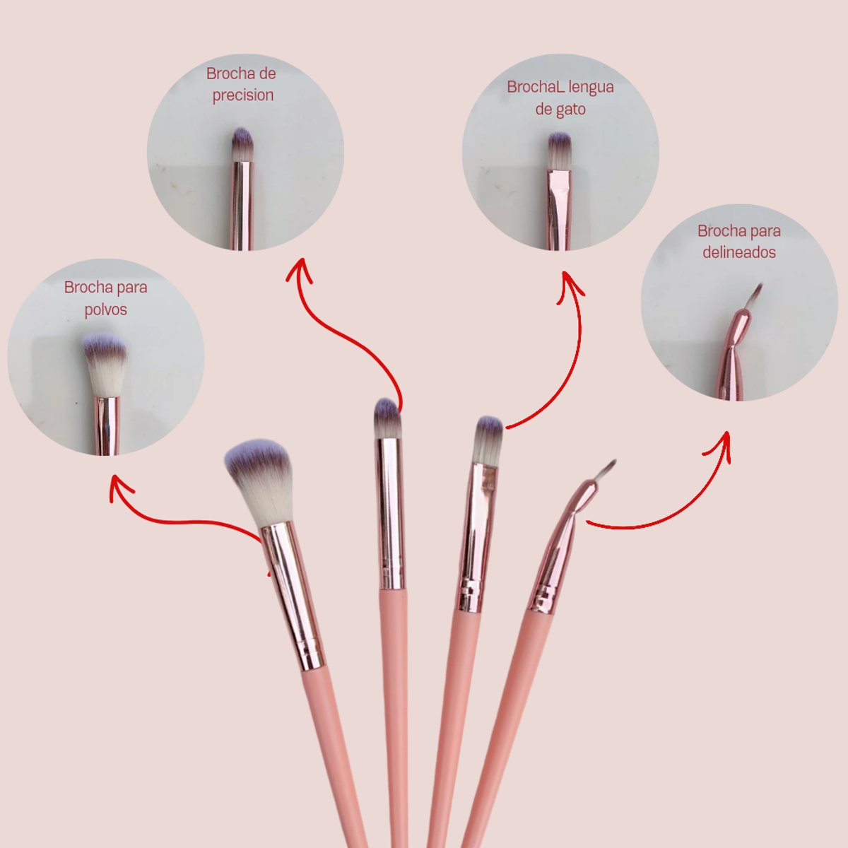 Set de brochas para ojos - 3