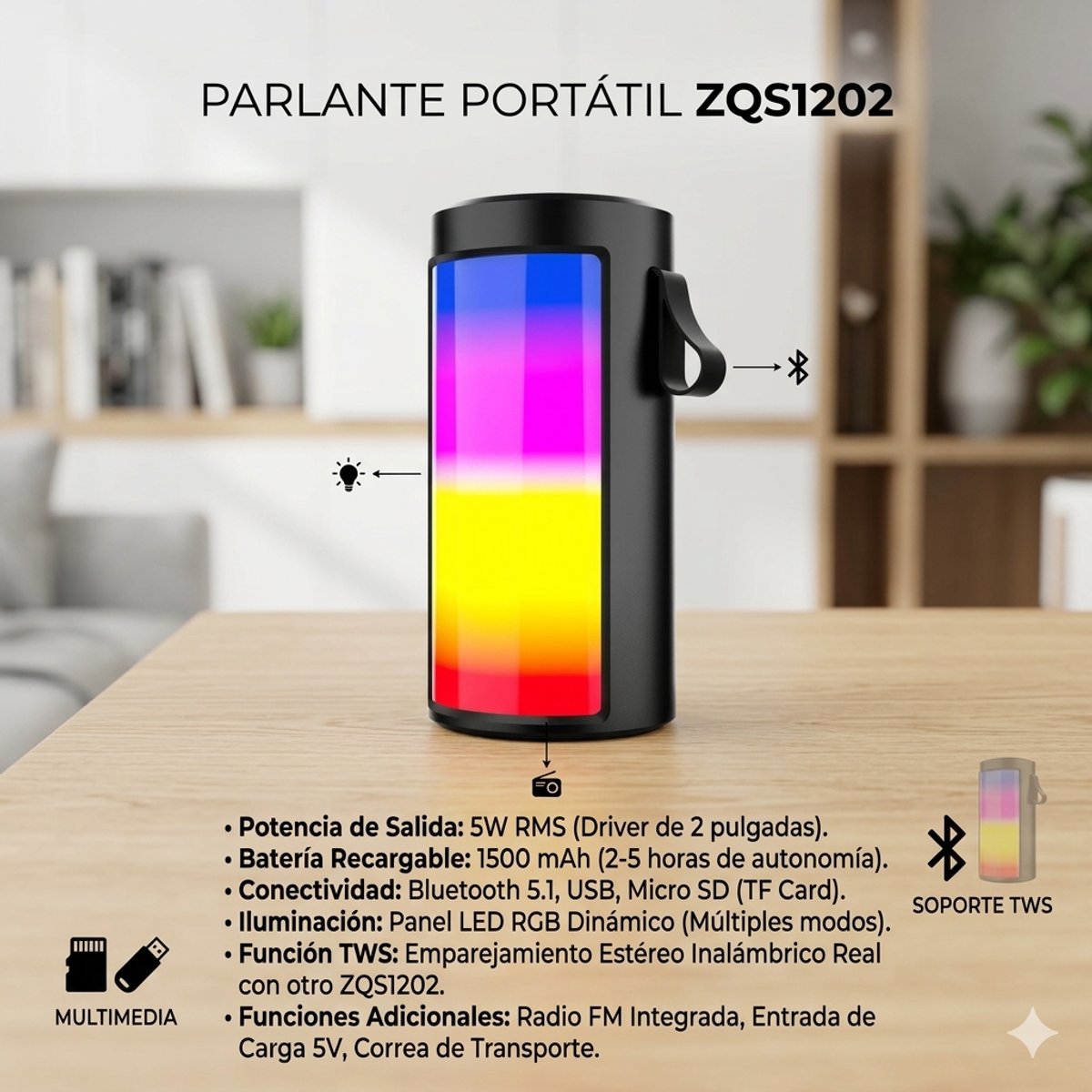 PARLANTE ZQS1202 - 2