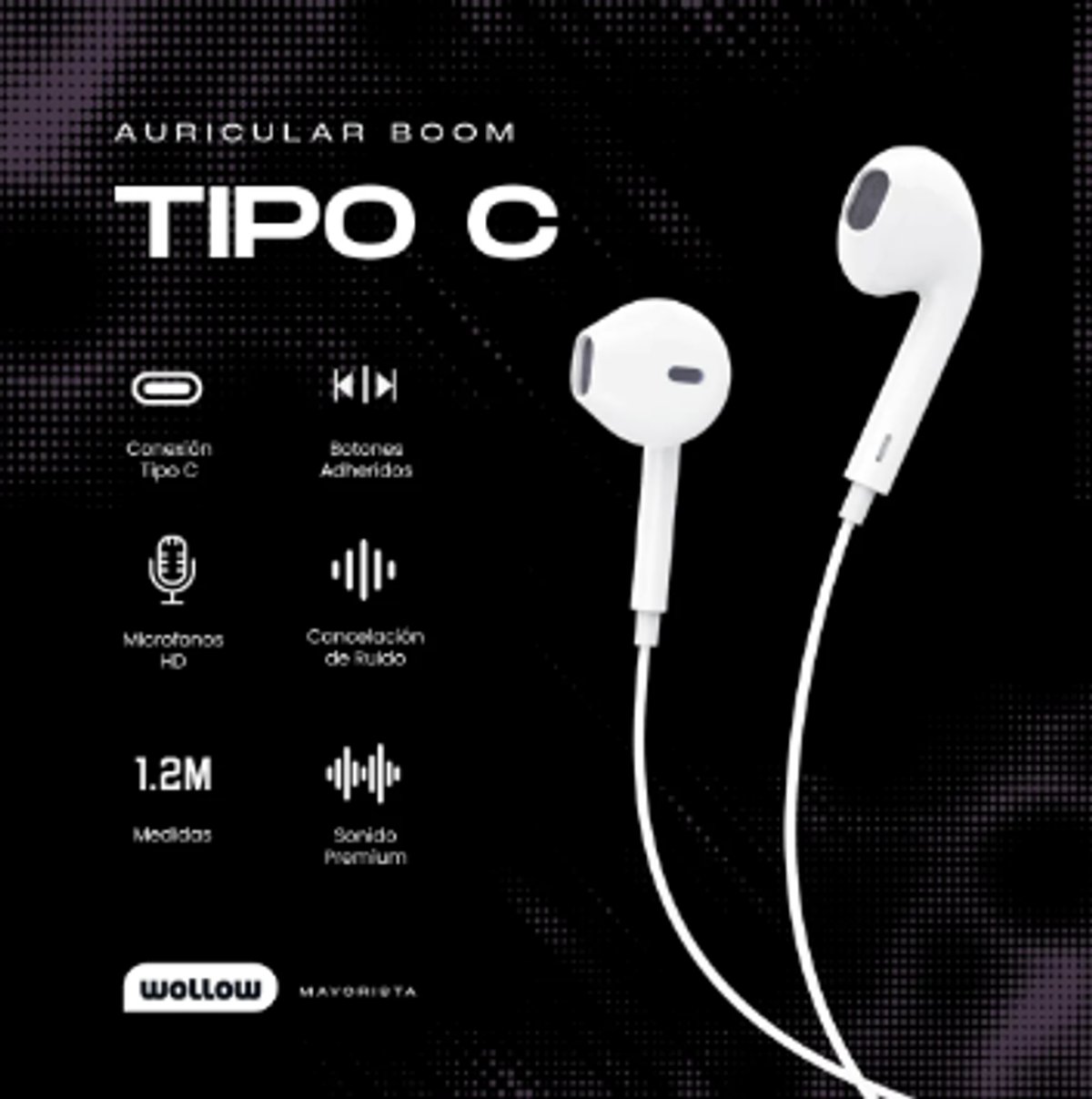 Auricular TIPO C VOLT - 2