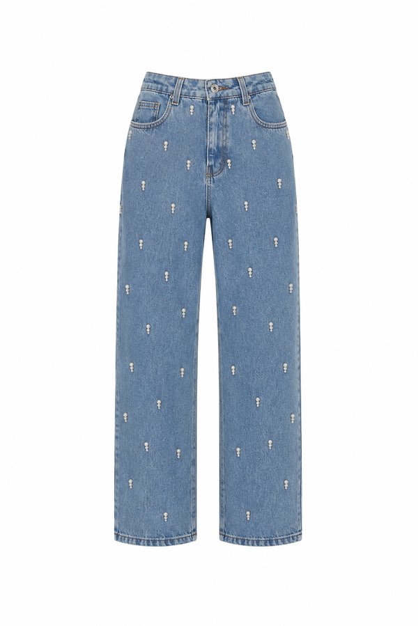 Jeans Straight Pearl Light Blue