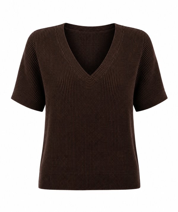 Top Knit Waffle Chocolate