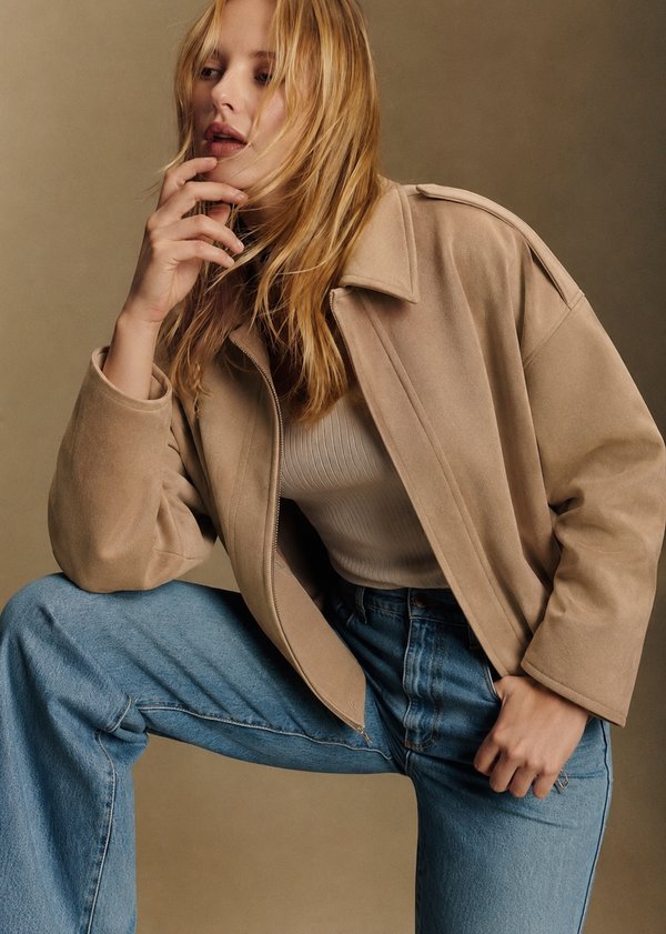 Chaqueta Bomber beige 